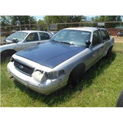 2006 FORD CROWN VICTORIA, S/N 2FAHP71W66X147272, V8 GAS, A/T, ODOMETER READING 250,687 MILES (WRECKE