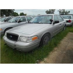 2006 FORD CROWN VICTORIA, S/N 2FAHP71WX6X147243, V8 GAS, A/T, ODOMETER READING 189,038 MILES