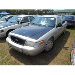 2008 FORD CROWN VICTORIA, S/N 2FAHP71V08X160206, V8 GAS, A/T, ODOMETER READING 197,782 MILES