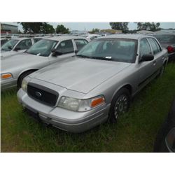 2004 FORD CROWN VICTORIA, S/N 2FAHP71W24X171615, V8 GAS, A/T, ODOMETER READING 170,301 MI