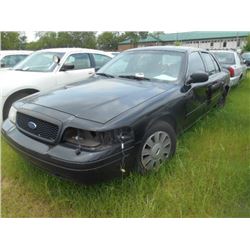 2006 FORD CROWN VICTORIA, S/N 2FAHP71W36X143549, V8 GAS, A/T, ODOMETER READING 161,733 MILES