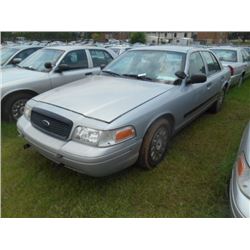 2003 FORD CROWN VICTORIA, S/N 2FAHP71WX3X209297, V8 GAS, A/T, ODOMETER READING 192,056 MILES
