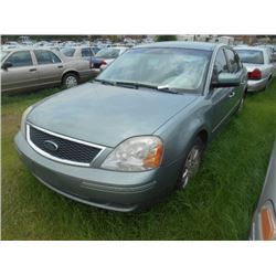 2005 FORD FIVE HUNDRED SEL SEDAN, S/N 1FAFP24185G194124, V6 GAS, A/T, ODOMETER READING 281,364 MILES