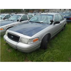 2006 FORD CROWN VICTORIA, S/N 2FAHP71W66X147207, V8 GAS, A/T, ODOMETER READING 156,654 MILES