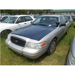 2007 FORD CROWN VICTORIA, S/N 2FAHP71W07X158866, V8 GAS, A/T, ODOMETER READING 204,321 MILES