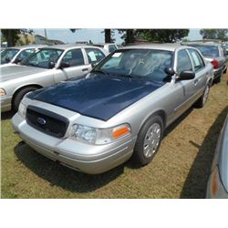 2007 FORD CROWN VICTORIA, S/N 2FAHP71W97X158865, V8 GAS, A/T, ODOMETER READING 177,729 MILES