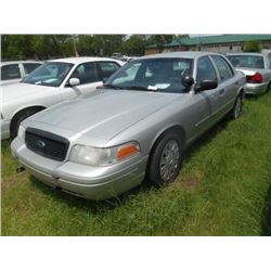 2007 FORD CROWN VICTORIA, S/N 2FAHP71W87X145055, V8 GAS, A/T, ODOMETER READING 204,032 MILES