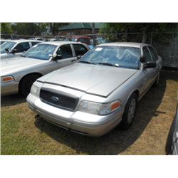 2009 FORD CROWN VICTORIA, S/N 2FAHP71V69X143377, V8 GAS, A/T, ODOMETER READING 163,416 MILES