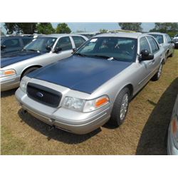 2008 FORD CROWN VICTORIA, S/N 2FAHP71V78X159599, V8 GAS, A/T, ODOMETER READING 158,870 MILES