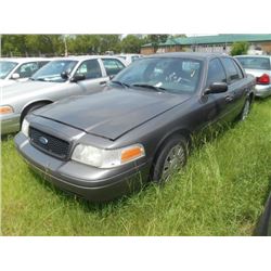 2006 FORD CROWN VICTORIA, S/N 2FAHP71W66X143545, V8 GAS, A/T, ODOMETER READING 205,393 MILES
