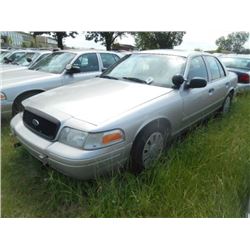2007 FORD CROWN VICTORIA, S/N 2FAHP71WX7X145025, V8 GAS, A/T, ODOMETER READING 179,668 MILES