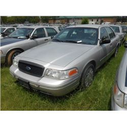 2007 FORD CROWN VICTORIA, S/N 2FAHP71WX7X163184, V8 GAS, A/T, ODOMETER READING 185,451 MILES