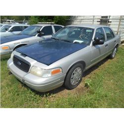 2007 FORD CROWN VICTORIA, S/N 2FAHP71W57X144980, V8 GAS, A/T
