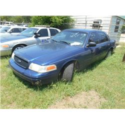 2006 FORD CROWN VICTORIA, S/N 2FAHP71W36X143552, V8 GAS, A/T, ODOMETER READING 156,555 MILES