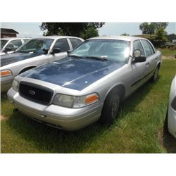 2004 FORD CROWN VICTORIA, S/N 2FAHP71W64X171620, V8 GAS, A/T, ODOMETER READING 222,738 MILES