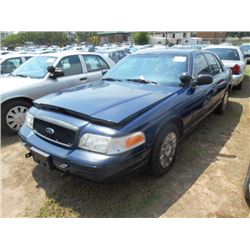 2005 FORD CROWN VICTORIA, S/N 2FAHP71W95X146597, V8 GAS, A/T, ODOMETER READING 160,789 MILES