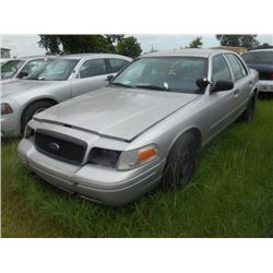 2007 FORD CROWN VICTORIA, S/N 2FAHP71W97X145002, V8 GAS, A/T, ODOMETER READING 191,988 MILES