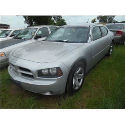 2008 DODGE CHARGER, S/N 2B3LA43H28H216430, V8 GAS, A/T, ODOMETER READING 190,727 MILES