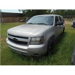 2007 CHEVROLET TAHOE, S/N 1GNEC03077R399656, V8 GAS, A/T, ODOMETER READING 220,957 MILES