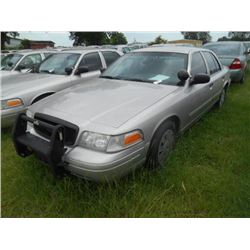 2009 FORD CROWN VICTORIA, S/N 2FAHP71V99X143390, V8 GAS, A/T, ODOMETER READING 153,570 MILES