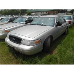 2007 FORD CROWN VICTORIA, S/N 2FAHP71W67X144969, V8 GAS, A/T, ODOMETER READING 201,418 MILES