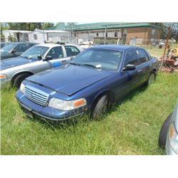 2005 FORD CROWN VICTORIA, S/N 2FAHP71W65X141454, V8 GAS, A/T, ODOMETER READING 173,116 MILES