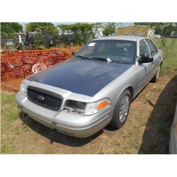 2010 FORD CROWN VICTORIA, S/N 2FABP7BV9AX106610, V8 GAS, A/T, ODOMETER READING 164,871 MILES