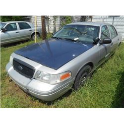 2004 FORD CROWN VICTORIA, S/N 2FAHP71W24X160646, V8 GAS, A/T, ODOMETER READING 230,449 MILES