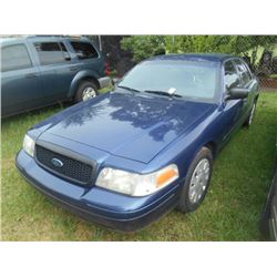 2006 FORD CROWN VICTORIA, S/N 2FAHP71W76X143554, V8 GAS, A/T, ODOMETER READING 193,289 MILES