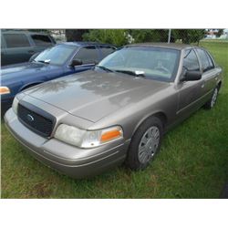 2006 FORD CROWN VICTORIA, S/N 2FAHP71W86X143532, V8 GAS, A/T, ODOMETER READING 209,330 MILES