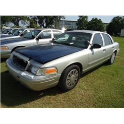 2009 FORD CROWN VICTORIA, S/N 2FAHP71V79X143372, V8 GAS, A/T, ODOMETER READING 173,753 MILES