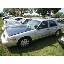 2007 FORD CROWN VICTORIA, S/N 2FAHP71W87X145038, V8 GAS, A/T, ODOMETER READING 209,337 MILES