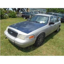 2006 FORD CROWN VICTORIA, S/N 2FAHP71W86X147290, V8 GAS, A/T, ODOMETER READING 179,188 MILES (WRECKE
