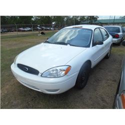 2005 FORD TAURUS SE, S/N 1FAFP53U25A260859, V6 GAS, A/T, ODOMETER READING 199,982 MILES