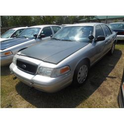 2009 FORD CROWN VICTORIA, S/N 2FAHP71V29X143375, V8 GAS, A/T, ODOMETER READING 213,906 MILES