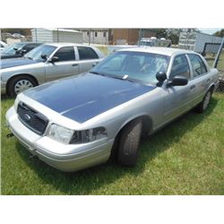 2007 FORD CROWN VICTORIA, S/N 2FAHP71W67X145037, V8 GAS, A/T, ODOMETER READING 210,217 MILES