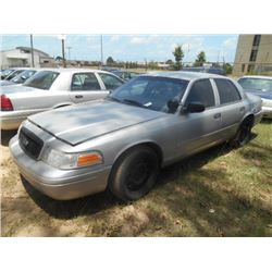 2008 FORD CROWN VICTORIA, S/N 2FAHP71V58X159567, V8 GAS, A/T, ODOMETER READING 180,876 MILES