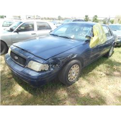 2005 FORD CROWN VICTORIA, S/N 2FAHP71W75X146596, V8 GAS, A/T, ODOMETER READING 116,428 MILES (WRECKE