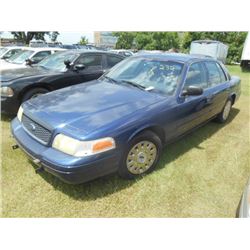 2003 FORD CROWN VICTORIA, S/N 2FAHP71W23X210752, V8 GAS, A/T, ODOMETER READING 94,303 MILES