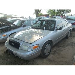 2008 FORD CROWN VICTORIA, S/N 2FAHP71V48X159608, V8 GAS, A/T, ODOMETER READING 178,549 MILES