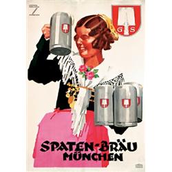 Hohlwein Beer Poster 1930s