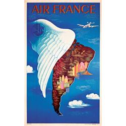 rare Air France Poster 1950