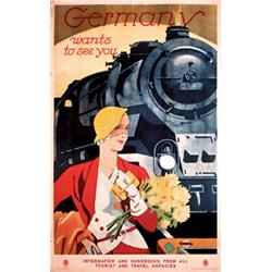 Rare German Train Poster