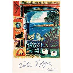 Original Picasso Cote d'Azur Poster