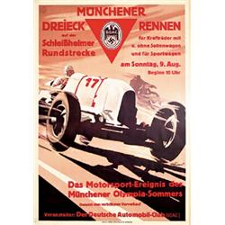 Old Auto Racing Poster 1936