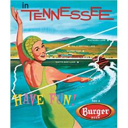 Burger Beer, Water Ski Poster