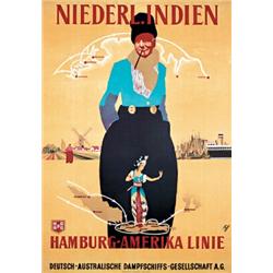 Hamburg America Line Poster 1930s