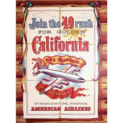 American Airlines Goldrush Poster