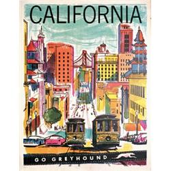 Old Greyhound California Poster