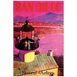 San Diego Travel Poster Old